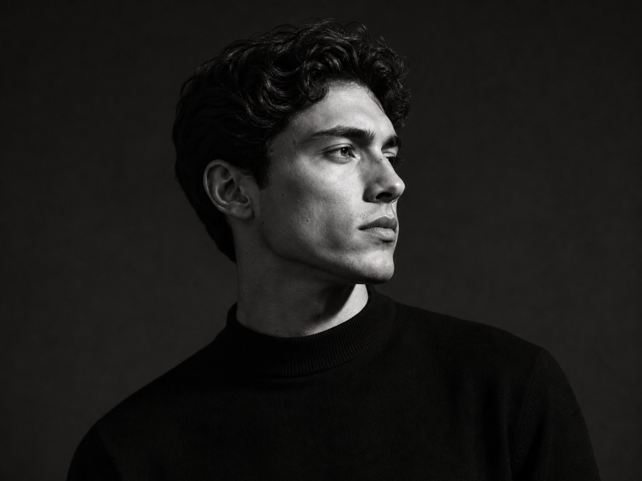 Black and white professional headshot